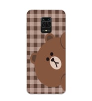 Xiaomi Redmi Note 9S - Redmi Note 9 PRO Uyumlu Ayıcık Tasarımlı Şeffaf Telefon Kılıfı