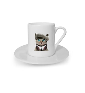 Türk Kahvesi Fincanı Kedi