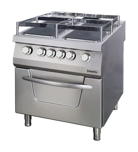 Öztiryakiler 900 Seri Fırınlı Elektrikli Kuzine, Gemi Model, 4 Kare Plate, 80x90x85 Cm, Osoef 8090 S