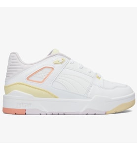 Puma Slipstream Women White Yellow Leather Sneaker Beyaz Sarı Kadın Hakiki Deri Günlük Spor Ayakkabı