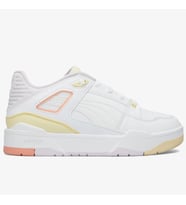 Puma Slipstream Women White Yellow Leather Sneaker Beyaz Sarı Kadın Hakiki Deri Günlük Spor Ayakkabı