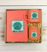 BK Gift Kişiye Özel İsimli DTF Best Friend Temalı Somon Defter & Kahve Fincanı & Mum Hediye Seti-1, Arkadaşa Hediye, Doğum Günü Hediyesi