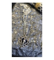 Gothic Cross Black Heart Kolye