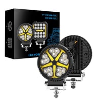 Off Road Çalışma Lambası ve Sis Farı 4 inç Selamlamalı Çakar İkaz Gündüz Led DRL 2 Mod 12/24 V 