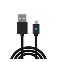 PS5-XBOX-SWITCH UYUMLU Led ışıklı Type C 3Metre ÖRGÜLÜ  Kablosuz Gamepad USB Şarj Kablosu (Siyah)