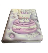 Kawaii Mor Ayıcık Yumuşak Kapaklı Pofidik Defter Hatıra Defteri