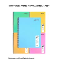 FLEX PASTEL DEFTER A4 72 YAPRAK ÇİZGİLİ 5 ADET