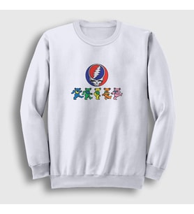 Presmono Unisex Beyaz Bears Grateful Dead Sweatshirt 376321tt