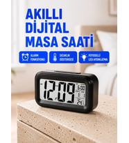 Fotoselli Dijital Masa Saati Aydınlatmalı Alarm Ve Tarih Göstergeli