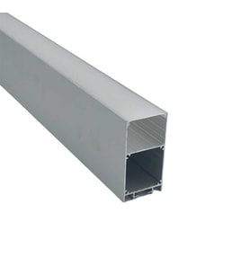 LED Alüminyum Profil Siyah Kasa 1 Metre 85x85mm Opak Pleksi Kapak Yan Kapak Montaj Yayı 8413