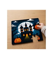 Dolunay - Balkabakları - Halloween Tasarımlı 24 Parça Ahşap Çocuk Puzzle