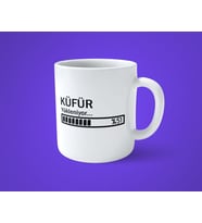 Küfür Yükleniyor Baskılı Kupa Bardak