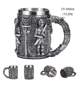 Şövalye Temalı  3D Kupa Bardak