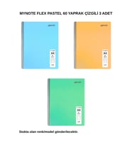 FLEX PASTEL DEFTER A4 60 YAPRAK ÇİZGİLİ 3 ADET