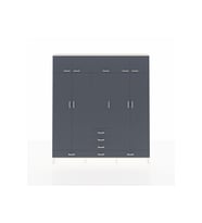 Arges Gardrop 6 Raflı 6 Çekmeceli 4 Askılı 220x30x243 Aytaşı-Antrasit