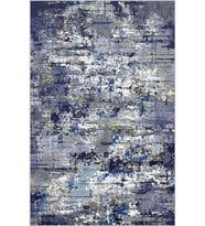 Eliana Home Baskılı, Yıkanabilir Kaymaz Taban Salon Halısı LNA1895-SD043 100x150 cm (Mavi)