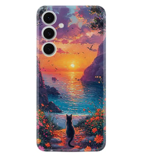 Samsung Galaxy A26 Kılıf Boutique Baskılı Resimli Manzara Kedi Pcode -096
