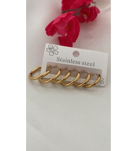 çelik gold artistik küpe modeli