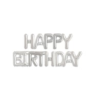 Happy Birthday Yazılı Harf Folyo Balon 16 Inç 40 Cm Gümüş M30