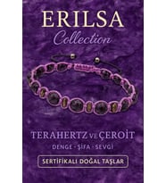 Sertifikalı Çeroit ve Terahertz Taşı Bileklik – Ruhsal Şifa, Denge ve Sevgiyi Bileğinde Hisset (Çok Renkli)