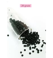 Dökme Cam Kum Boncuk (8/0) 3 mm - 20 Gram - Parlak Siyah - BNC170