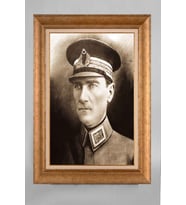 Altın Varaklı Paspartulu Çerçeveli Atatürk Tablo sd71