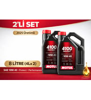 Motul 4100 Protect 10W-40 Motor Yağı 4L x2 (8 Litre) 2025 Üretim 4x4 Performance