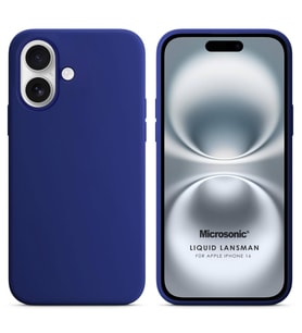 Microsonic Apple iPhone 16 Kılıf Liquid Lansman Silikon Lacivert (Lacivert)