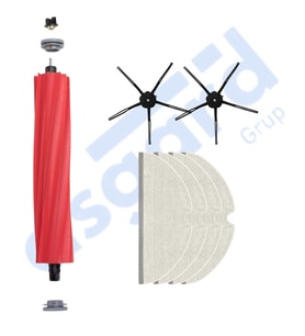 ROBOROCK Q7 , Q7+ , Q7 MAX , Q7 MAX+  Uyumlu 1 Ana Fırça 2 Yan Fırça 4 Mop PKT-iasgf0000529