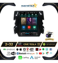 Honda Civic Tesla 2016-2020 Model 2GB + 32GB Kablosuz Carplay Navigasyon Multimedya Sistemi