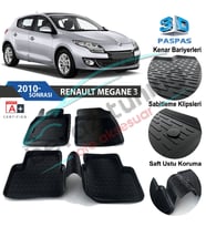 Renault Megane 3 Havuzlu 3D Paspas Niken Siyah 2009-2015