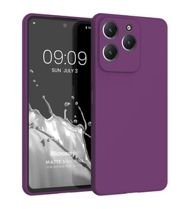 Microsonic Matte Silicone Infinix Hot 40 Pro Kılıf Lacivert (Mor)