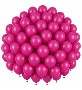 Fuşya Renk Lateks Pastel Balon (30 cm) - 50 Adet