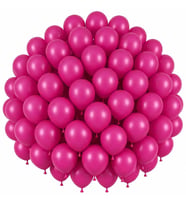 Fuşya Renk Lateks Pastel Balon (30 cm) - 50 Adet