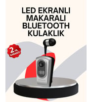 Profesyonel Bluetooth Kulaklık – Klipsli, Titreşimli, Dijital Göstergeli