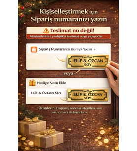 Yeni Eve Taşınanlara Özel Kapı Seti – İsimlik, Numara ve Mini Levha