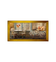 Manzara Temalı Kanvas Tablo 80 x 110 cm Gold Çerçeve
