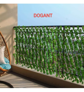 Akordiyon Ahşap Çit  Sarmaşık lı Duvar Balkon Dekoru 3 Mt