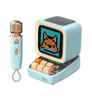 Divoom Ditoo 5-Mic Karaoke Mikrofonlu Uyarlanabilir Piksel Ekranlı Bluetooth Hoparlör, Mavi