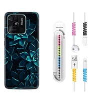 Xiaomi Redmi Note 7 8 9 Pro 10 2022 10 Pro 10S Kılıf Kablo Koruma Spiral Silikon Mistik Çiçekler 1650