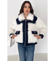 Kot Garnili Peluş Mont