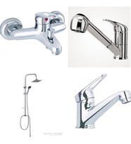 ARÇE Mix Banyo + Sabit Lavabo + Spiralli Mutfak Bataryası Ve Robot Duş Takımı