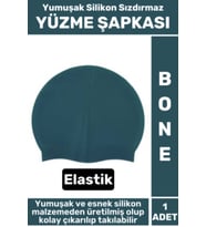 Premium Su Geçirmez Elastik Yumuşak Yüzücü Havuz Deniz Yüzme Şapkası Silikon Bone 1 Adet