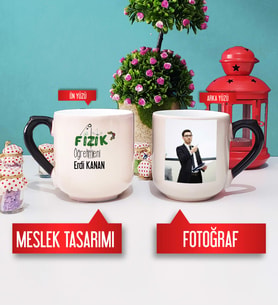 Fizik Öğretmenine Hediye Fizik Öğretmeni Kupa Bardak Oval Sihirli Fotoğraflı