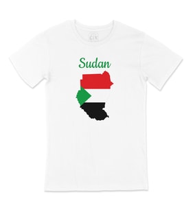 Sudan Haritalı ve Bayraklı Tişört
