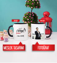 Edebiyat Öğretmenine Hediye Edebiyat Öğretmeni Kupa Bardak Siyah Fotoğraflı