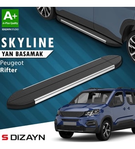S-Dizayn Peugeot Rifter Skyline Krom Yan Basamak 203 Cm 2019-2023 A+ Kalite