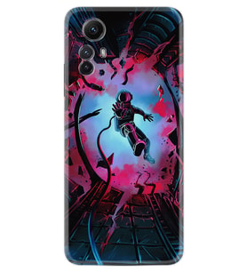 Xiaomi Redmi Note 12S Kılıf Silikon Desen Özel Seri Astronot Attack 1702
