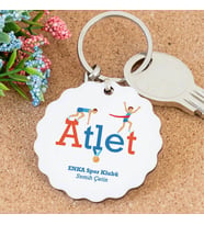 İsme Özel Atlet Papatya Anahtarlık