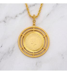 Altın Kaplama Tam Altınlı Kolye - Ajda Model 45 CM BND-242